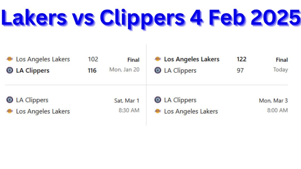 Lakers VS Clippers Match 