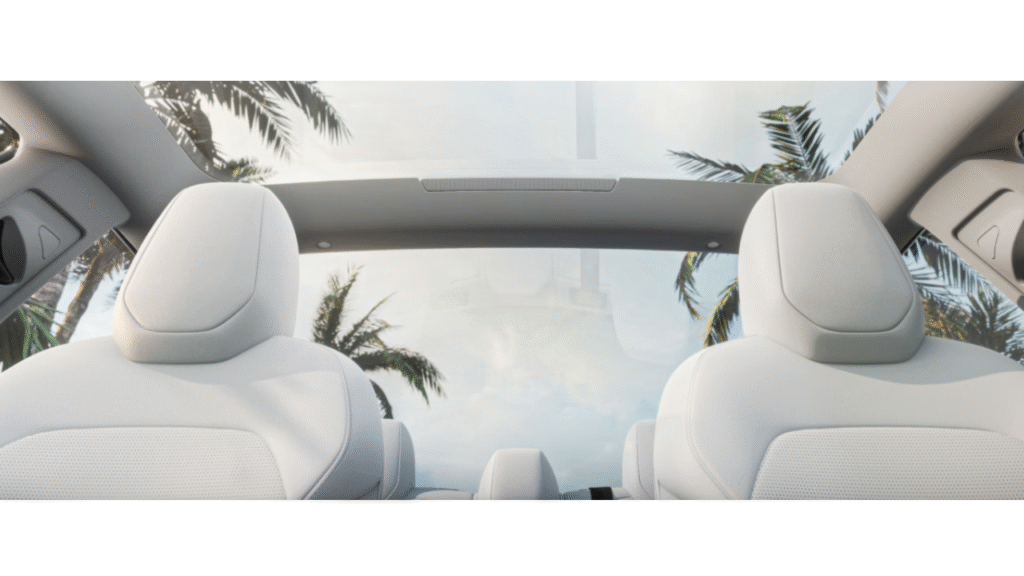 Cabin of Tesla Model 3