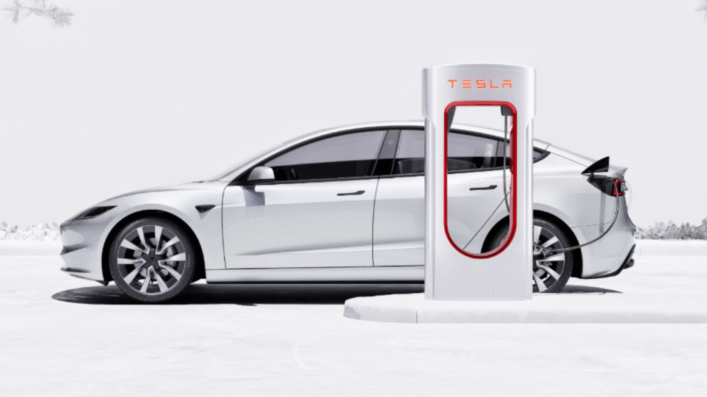 Convenient charging spot for the Tesla Model 3